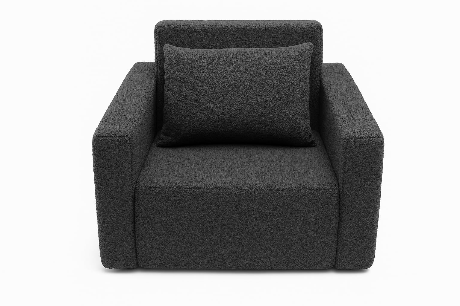 Odolplusz Fauteuil pour enfant pliable | Canapé pour enfant Mini-fauteuil Chaise pour enfant Fauteuil câlin | Mobilier pour enfant pour chambre d'enfant | (Teddy Graphite)