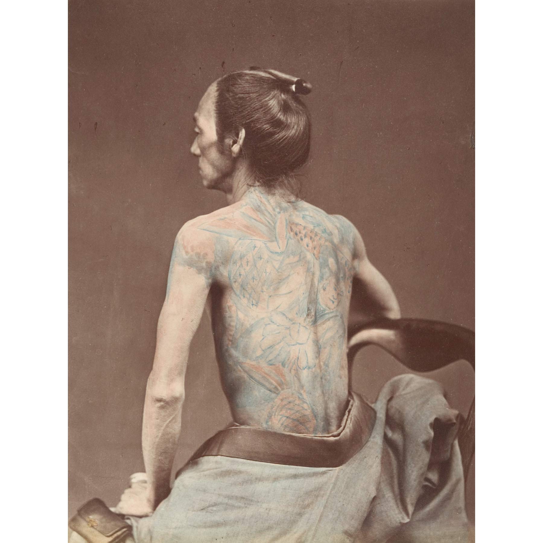 Artery8 Japanese Edo Period Mechanic Tattoo Tattooing Photo Premium Wall Art Canvas Print 18X24 Inch
