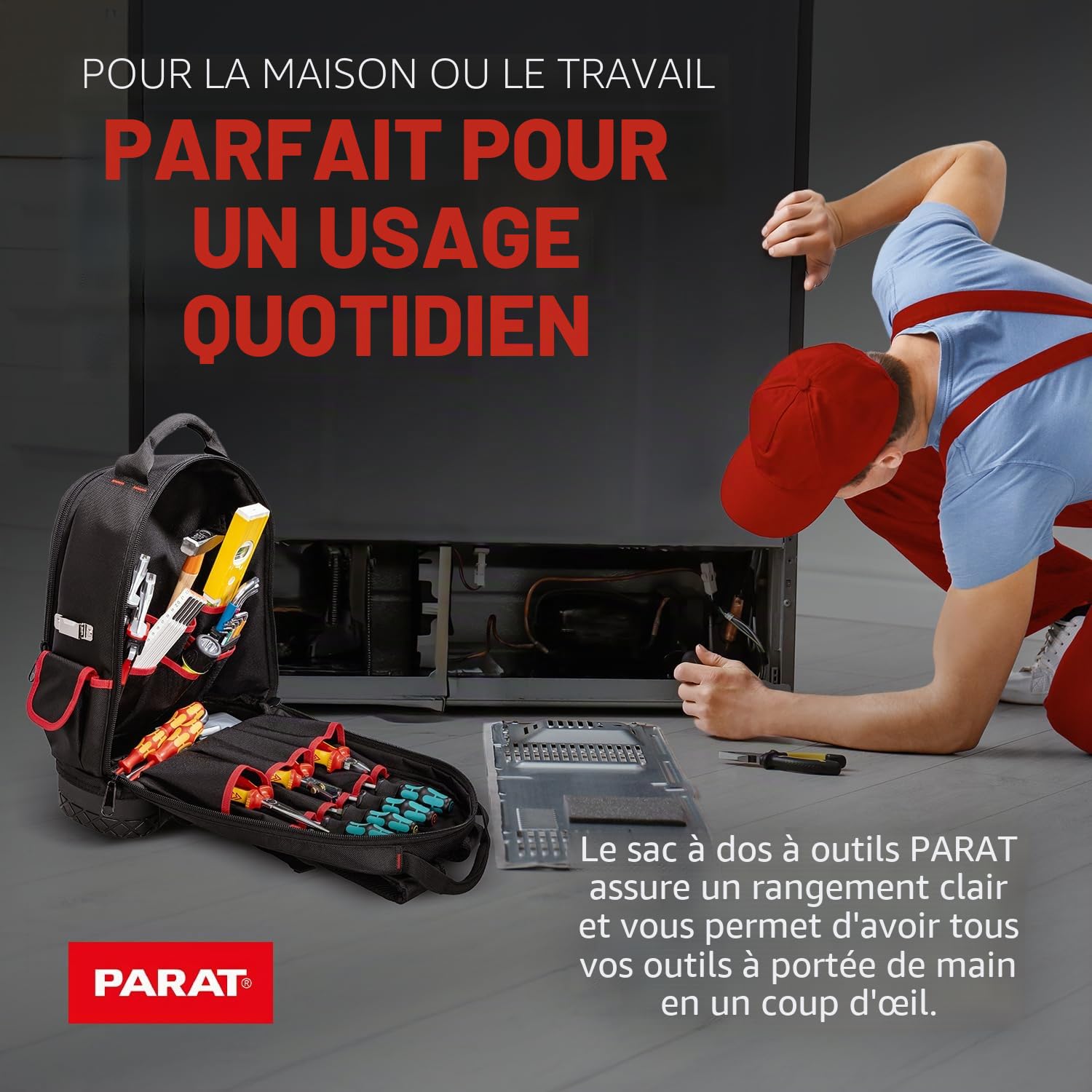 Sac à dos Parat BASIC Back Pack (taille L / sac à outils sans contenu / sac à dos à outils noir) 5990830991