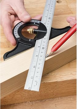 Draper 34704 Combination Square with Centre Head and Protractor, 300mm , Blue
