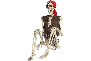 Hourleey 5 Feet Skeleton Halloween Decorations: Life-Sized, Articulated Bones for Indoor and Outdoor Spooky Displays