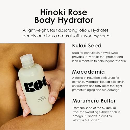 Miniatura 2 de Koa Hinoki Rose Body Hydrator - Ingredientes tradicionales y nutritivos de Hawái - Fórmula profundamente hidratante, duradera y ligera, hidrata la