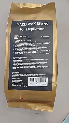 Miniatura 8 de Perlas duras de cera depilatoria corporal Charmonic perlas europeas para mujeres y hombres 175oz lavanda