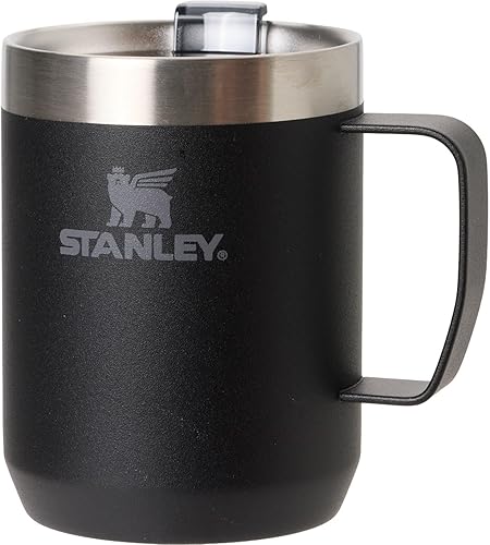 STANLEY Stay-Hot Camp - Taza de 8 onzas, tapa para bebida a través de la tapa, taza para café, té y bebidas, taza de café aislada de acero