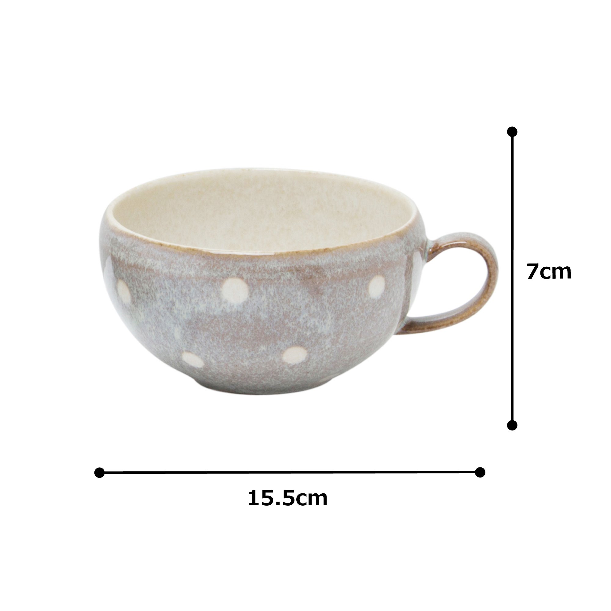 Amazon.co.jp: スープカップ グレー 径12×H6.7cm×2 アルパカペアスープ