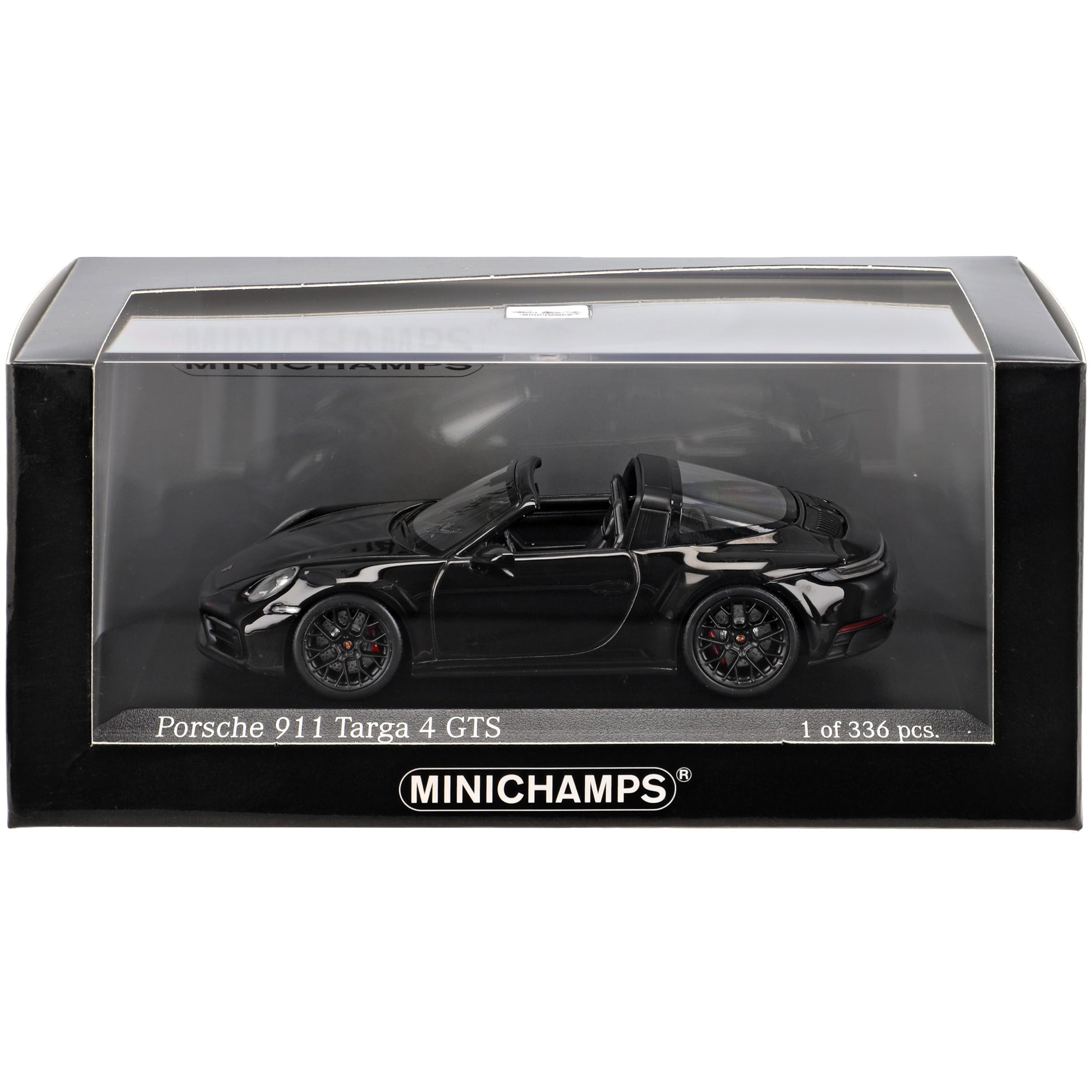 Porsch. 911 992 Targa 4S GTS Cabrio Schwarz Neue Generation Ab 2019 Version ab 2021 1/43 Minichamps Modell Auto