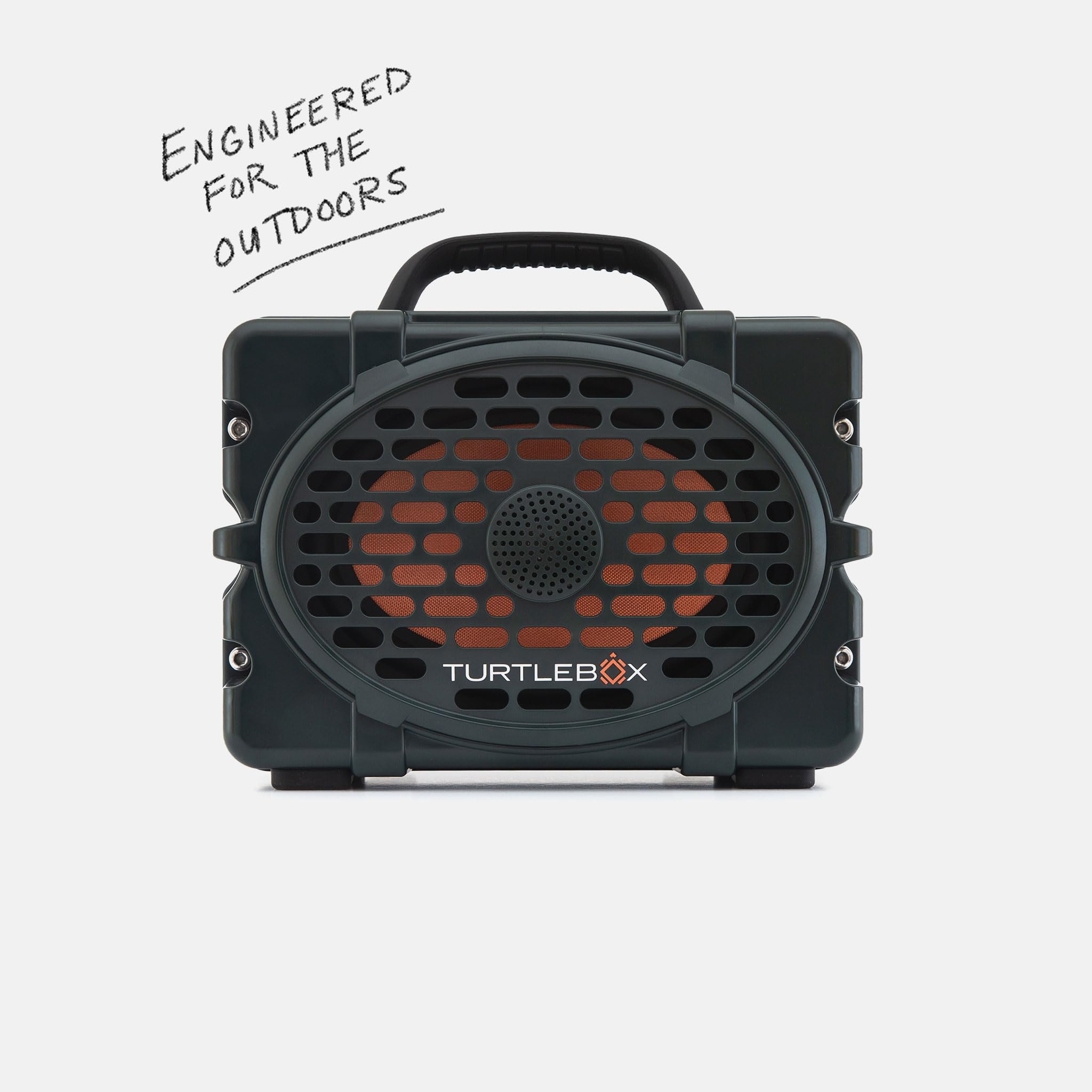 Turtlebox Original Gen 3 : Enceinte Bluetooth portable d'extérieur – Ultra-fort (120 dB), étanche (IP67), robuste, résistant aux chocs, batterie de 3 jours | Mode fête : stéréo illimité, vert/orange