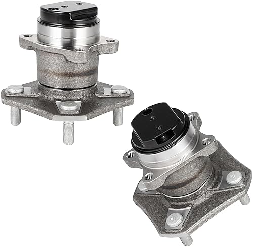 Miniatura 3 de SCITOO Conjunto de cubo de rodamiento de rueda trasera 512386 para Nissan Tiida 2008-2009, para Nissan Versa 2007-2012 WABS 4 lengüetas