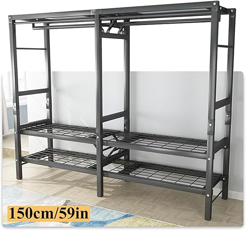 Miniatura 7 de Armarios grandes Armario plegable Armario grande de acero Armario grande 51.2 in/59.1 in/70.9 in Armario de ropa para Dormitorio Colgante Moda