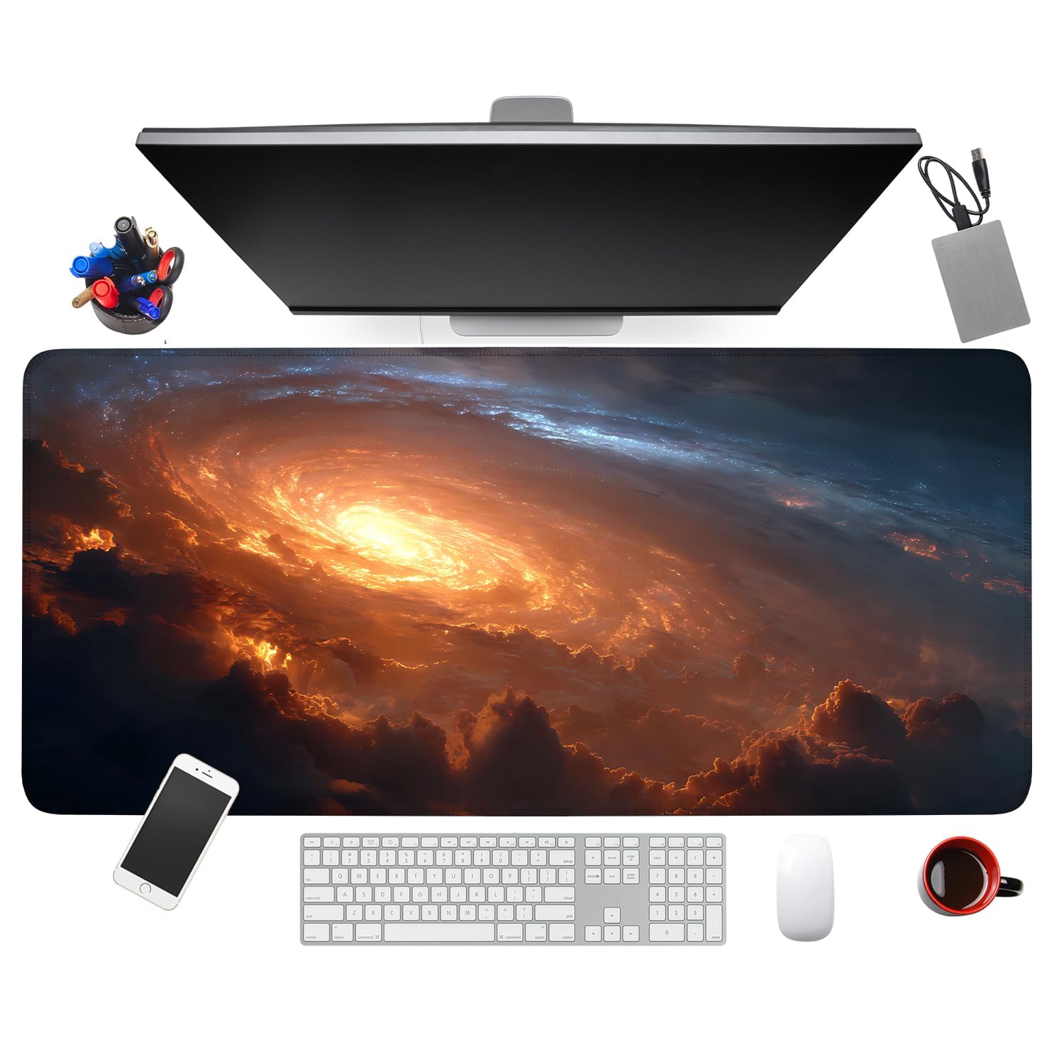 Mauspad, Schreibtischunterlage für den Schreibtisch, Damen, PU-Leder, wasserdicht, Gaming-Mauspad, Computer-Laptop, Schreibtischzubehör, Schutz, Schreibblöcke für Schule, Büro, Zuhause (224 cm, 90 x