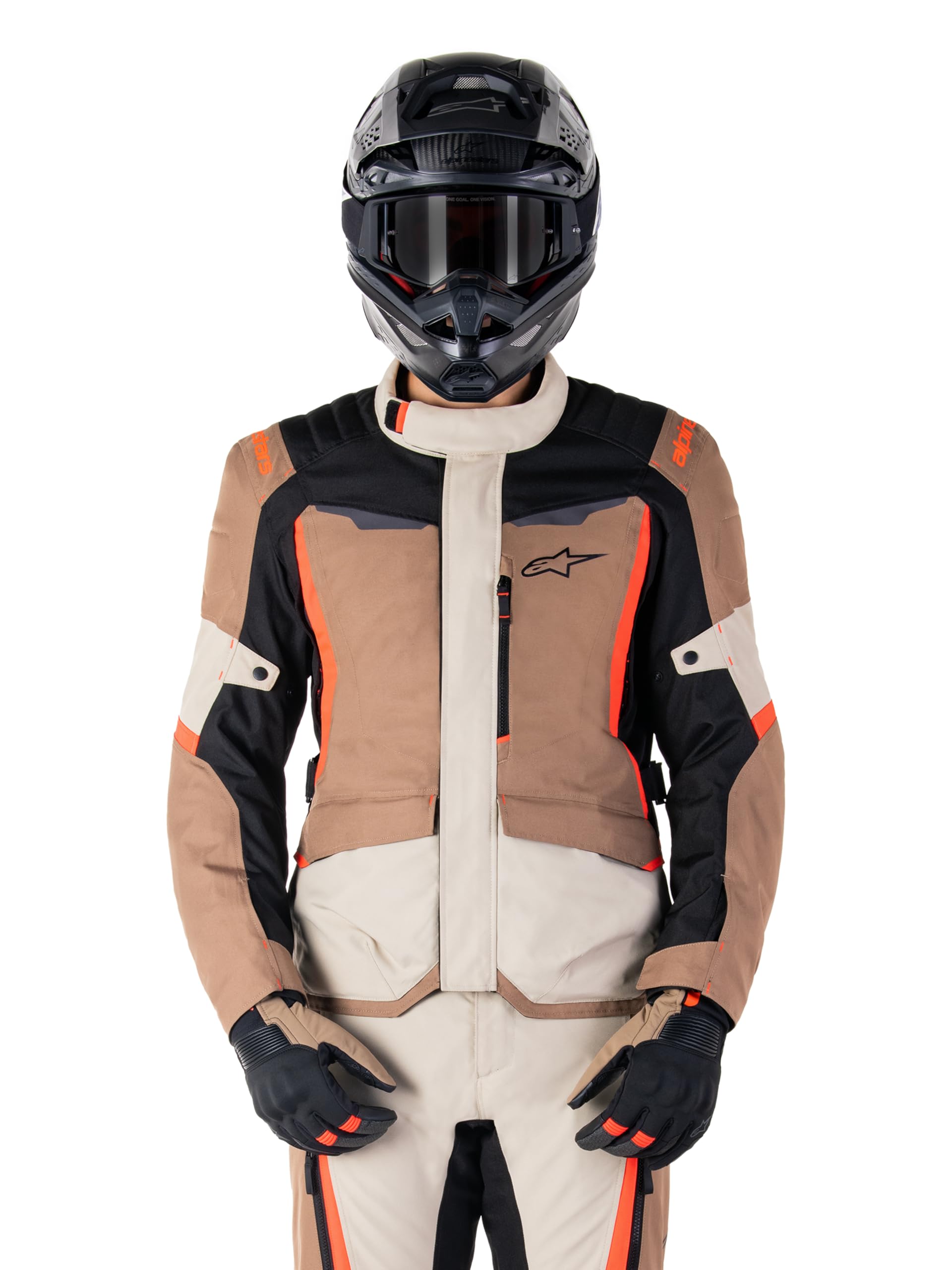 Alpinestars ST-1 waterproof Motorcycle Textile Jacket, khaki/black, M