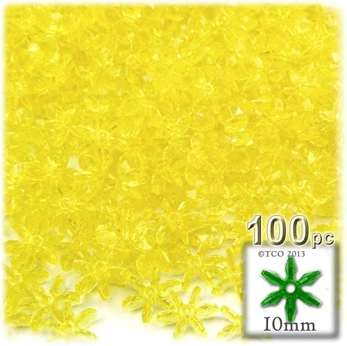 Miniatura 3 de 100 cuentas de plástico facetadas Starflake transparentes de 0.394 in cuentas transparentes