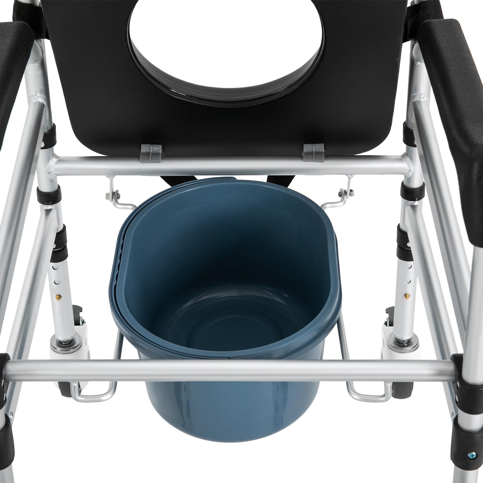 Silla de ducha con reposabrazos y respaldo, plegable, 46 – 54 cm, altura regulable, asiento de bañera con ruedas, silla de baño para personas mayores, embarazadas hasta 160 kg