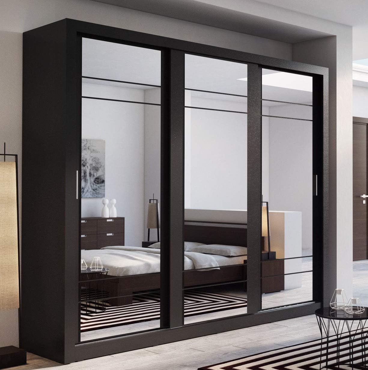 Arthauss Modern Bedroom Mirrored Sliding Door Wardrobe ARTI 2 in