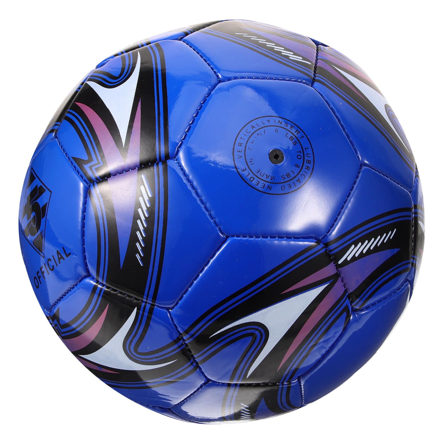 VICASKY Pallone da Calcio N 5 in PVC Blu per Bambini e Toddler | Uso per Allenamento e Partita, Portatile Alta Elasticità, Finitura Resistente All'usura
