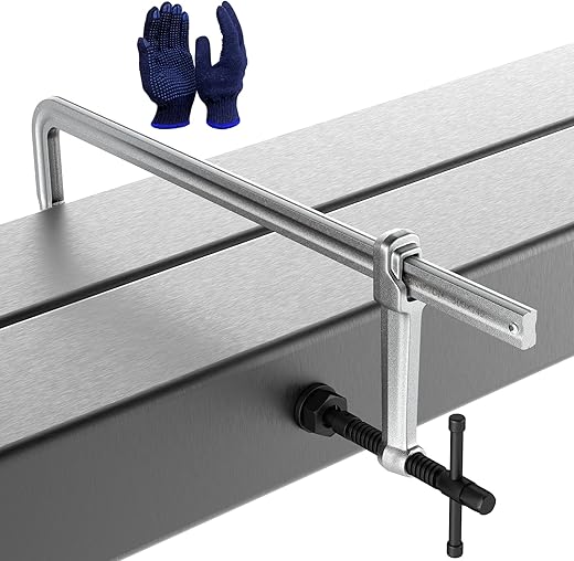 KARRYTON Heavy Duty 20" Inch F-Clamp w/Replaceable Pad, 5-1/2-Inch(140mm) Deep Throat, Bar Size 1-1/5" * 3/5" Drop Forged Steel Bar Clamps, 2900LB Clamping Force