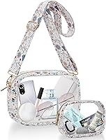 Vista 170 de KETIEE Bolso cruzado transparente, aprobado para estadios, para conciertos, eventos deportivos, festivales