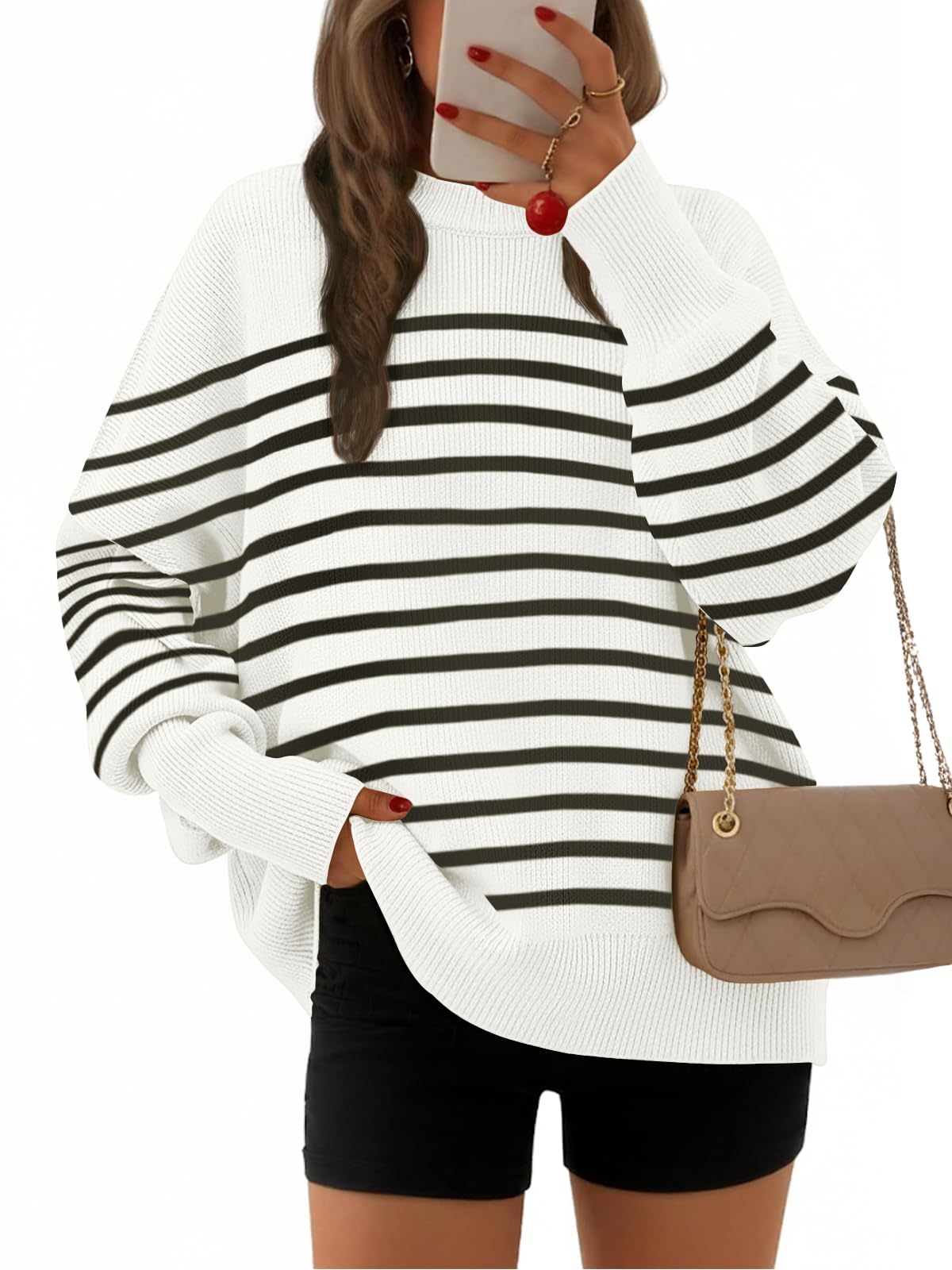 EFAN Womens Oversized Sweaters Batwing Sleeve 2026 Fall Fashion Outfits