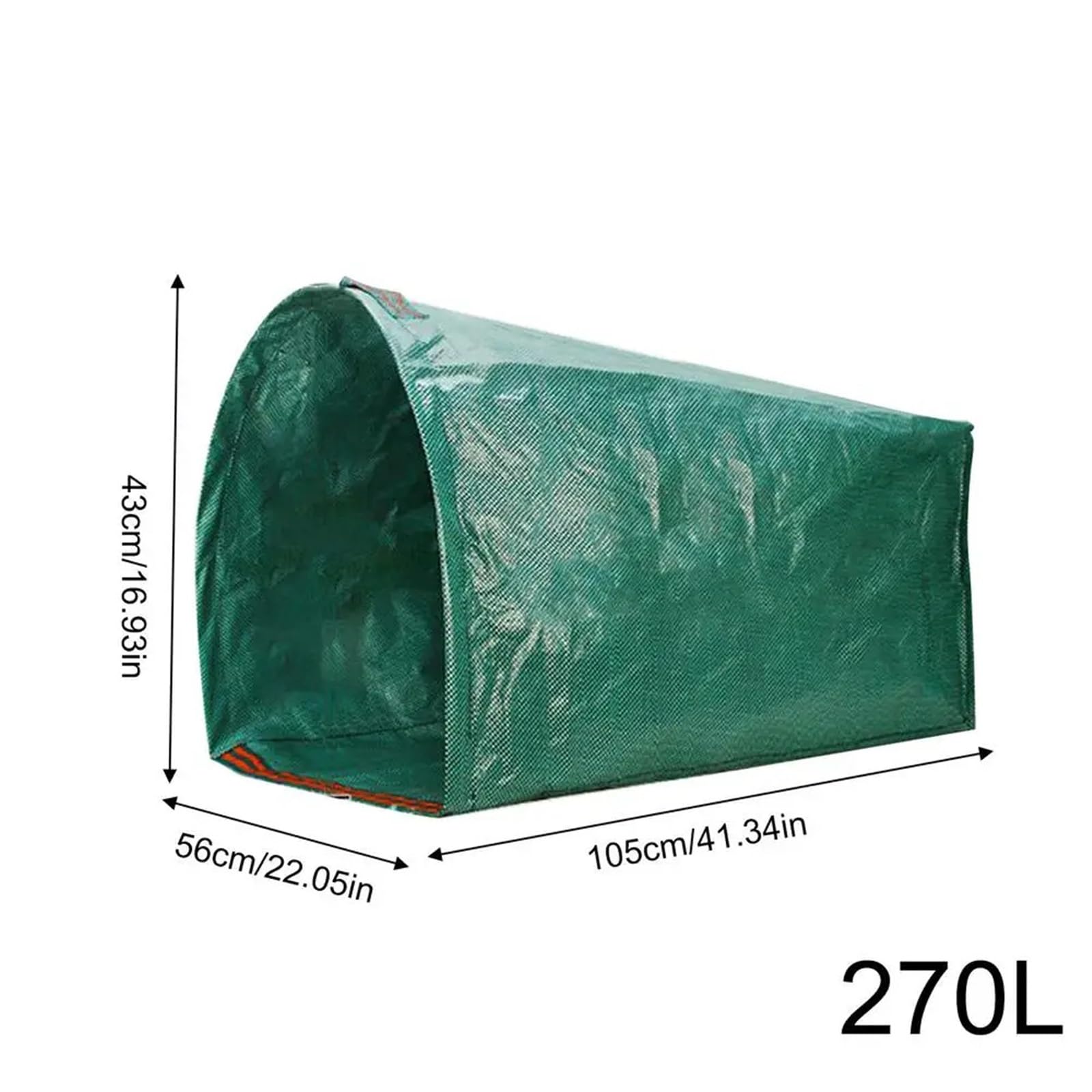 2 bolsas de basura for jardín, gran capacidad, for recoger malas hierbas, hojas, flores y residuos Para Hojas(270L)
