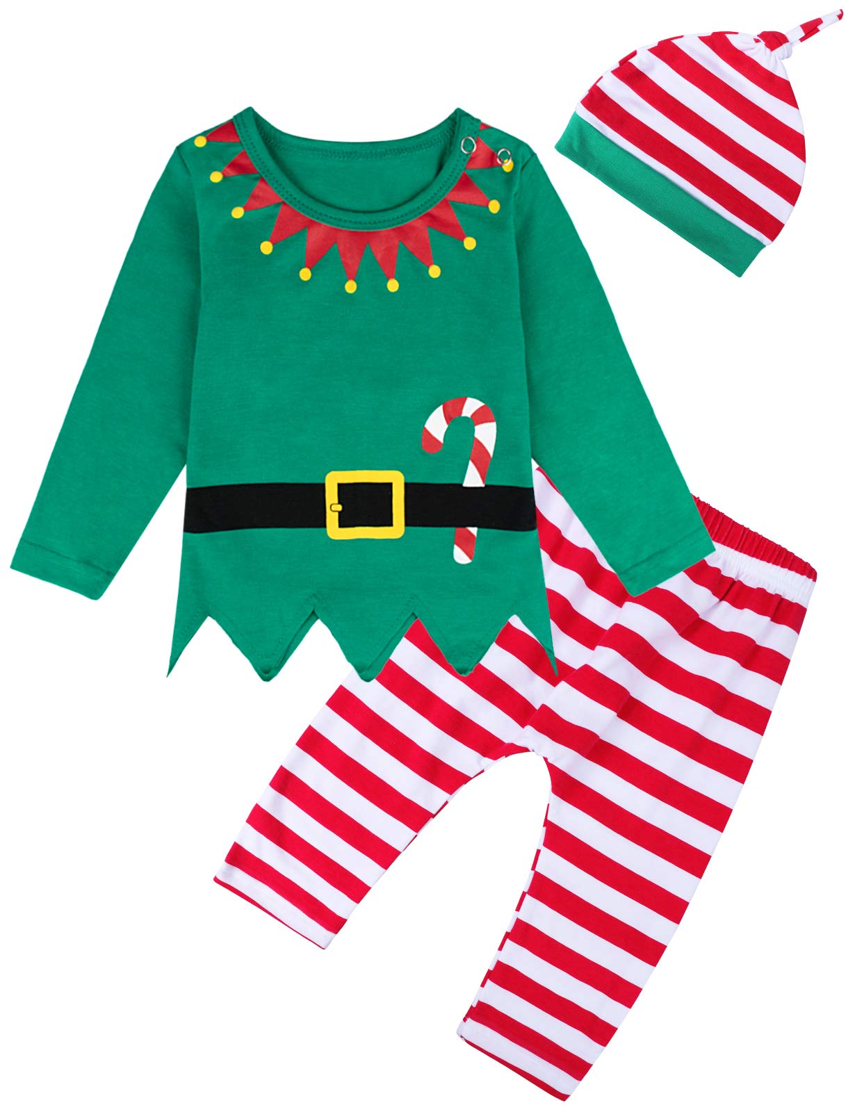 COSLANDBaby Boys' 3pc Elf Outfits Novelty Christmas Clothing Set