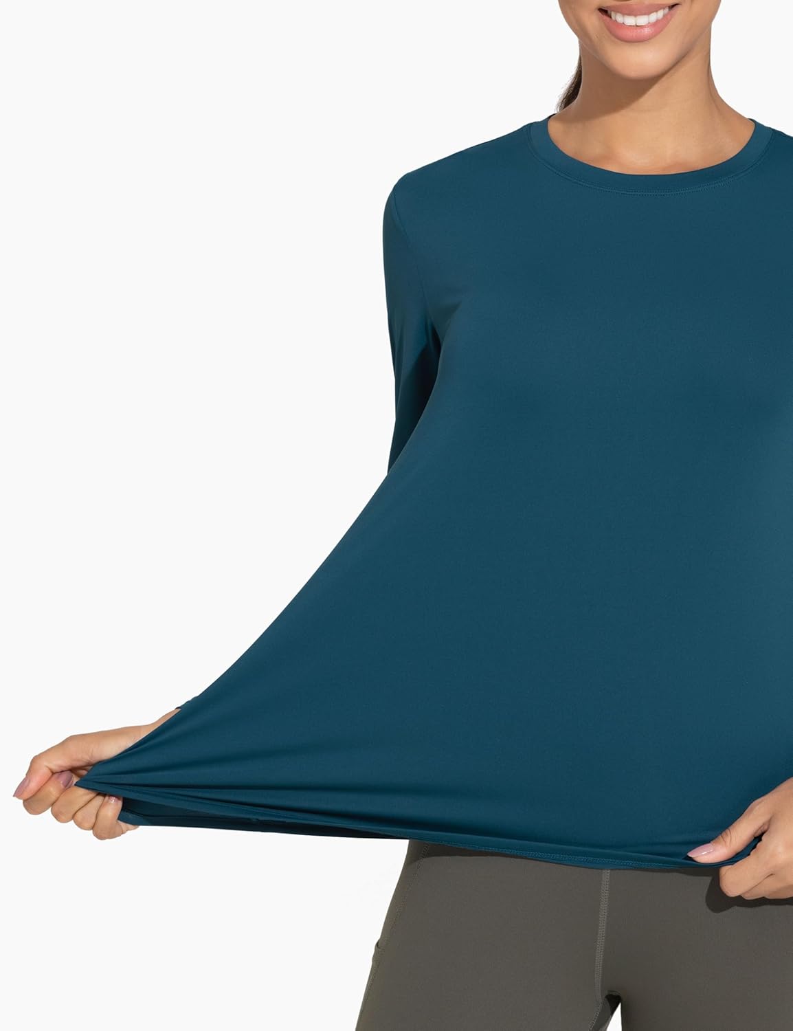 THE GYM PEOPLE Women's Ultra Soft Long Sleeve Workout Shirts Basic Crewneck Athletic Running Tops - Image 5