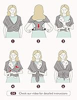 Vista 7 de Momcozy Portabebés Envolvente con Hebilla Ajustable de Malla de Aire Refrescante, Cabestrillo Portabebés Fácil de Usar, Portabebés para Recién