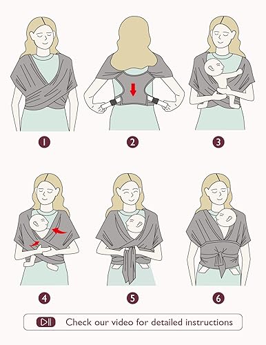 Miniatura 7 de Momcozy Portabebés con hebilla ajustable, malla de aire refrescante, fácil de llevar, portabebés de recién nacidos a niños pequeños de 8 a 35