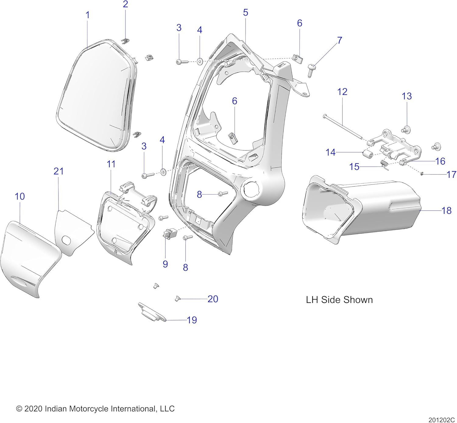 Polaris Storage Push Latch, Genuine OEM Part 2633518, Qty 1