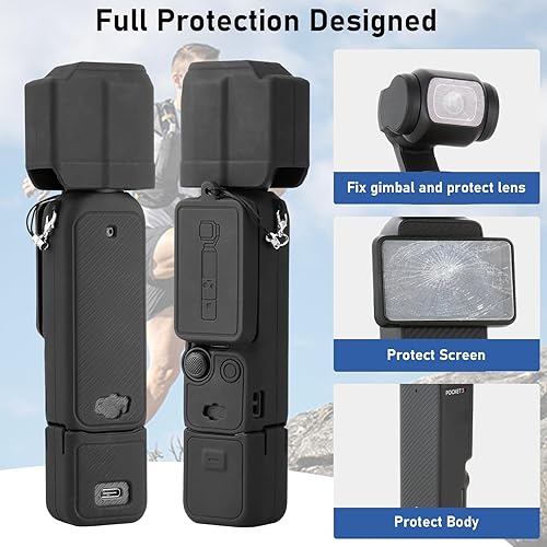 Miniatura 2 de Funda de silicona para osmo Pocket 3 Funda protectora para DJI Pocket 3 Protector de lente resistente a los arañazos Funda compatible con DJI OSMO