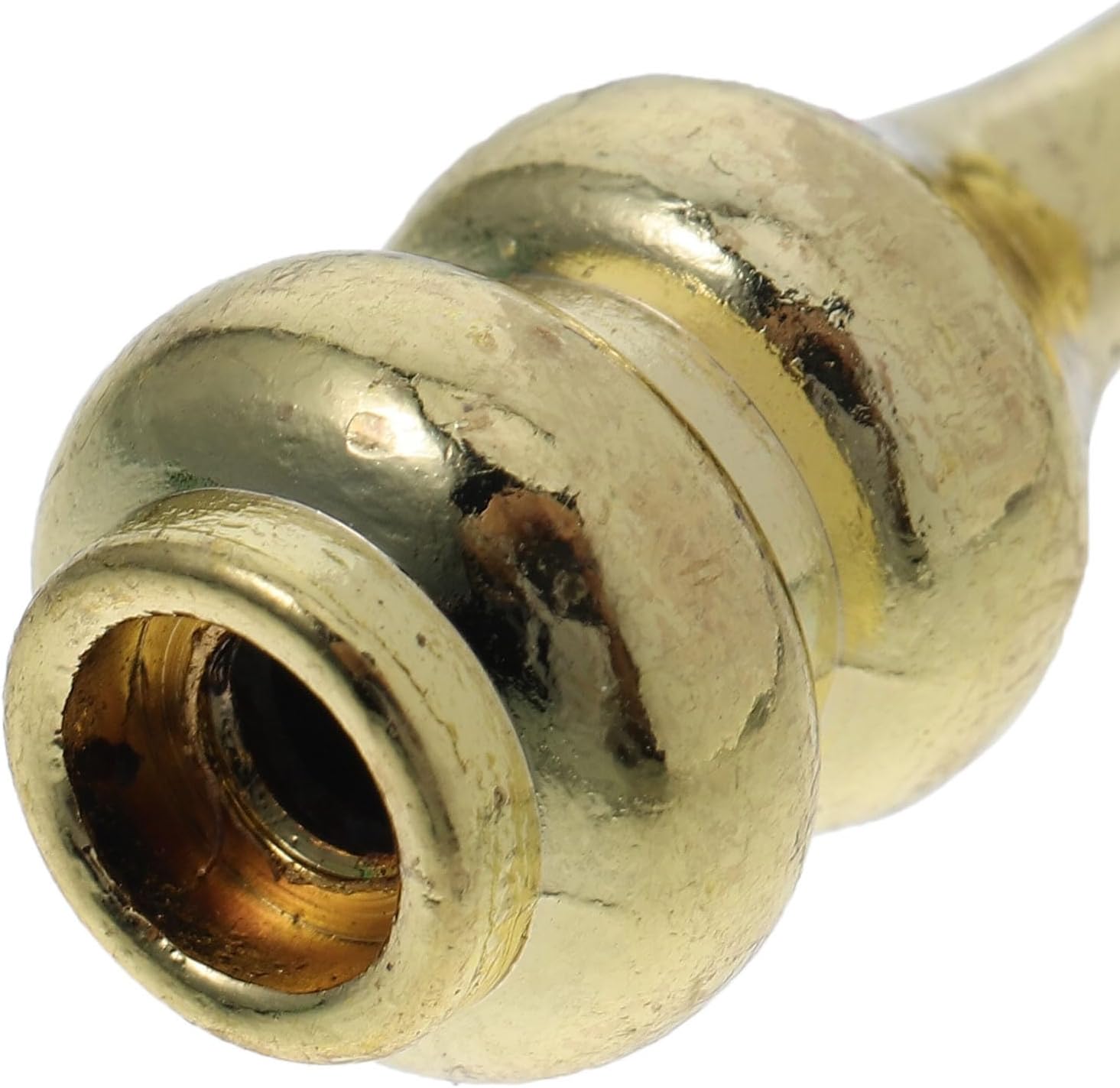 SHOWERORO 2pcs Wine Cabinet Railing Hardware Small Rail End Connector in Golden Zinc Alloy with Reliable Connection and Easy Installation for Wine Cabinets and Glass Bar Carts