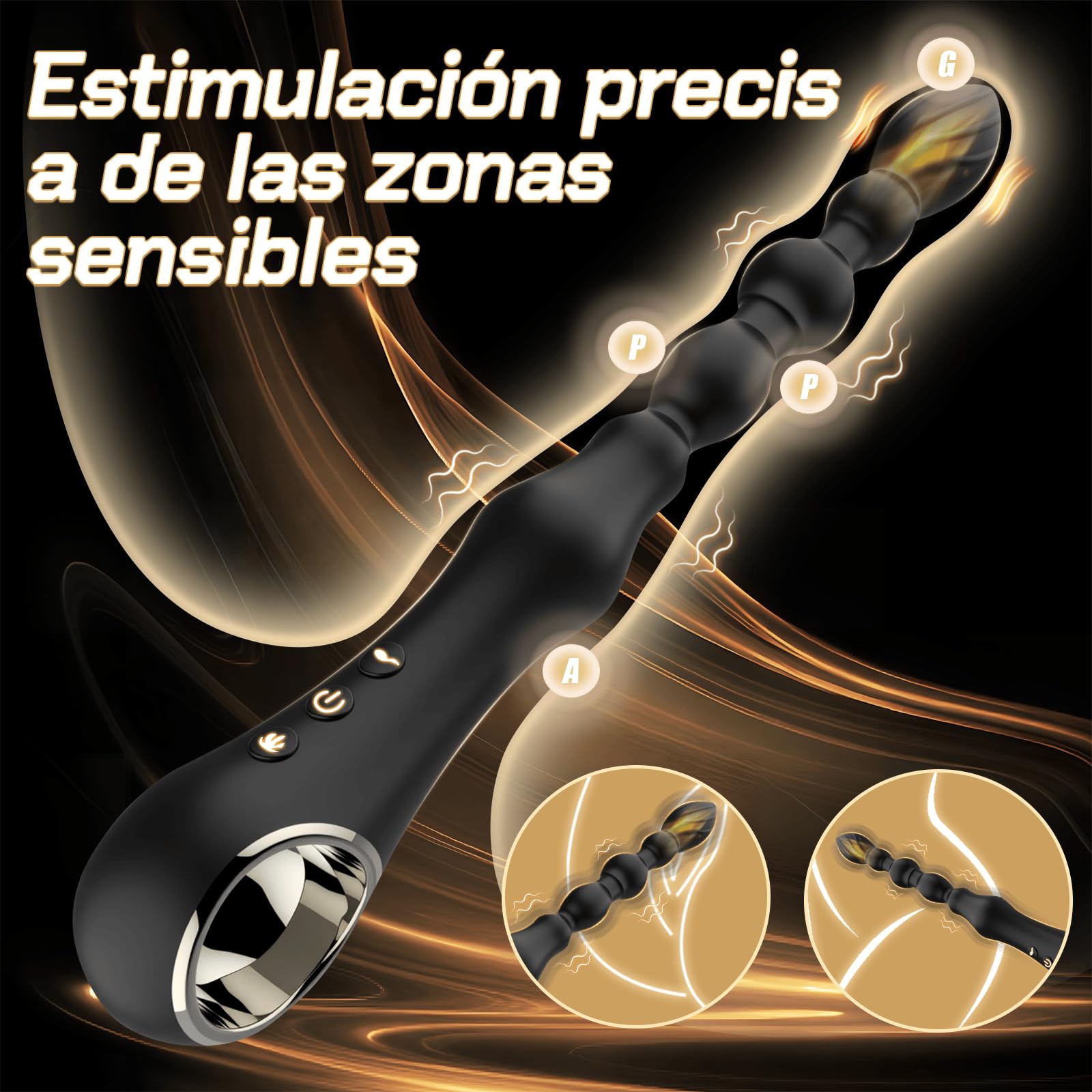 Bolas Anales Vibradoras Masajeador de Próstata Plug Anal Punto G Consolador | Butt Plug Estimulador Clítoris con 7 Modos de Vibración y Función de Calentamiento Juguetes Sexuales Dilatador Vibradorador