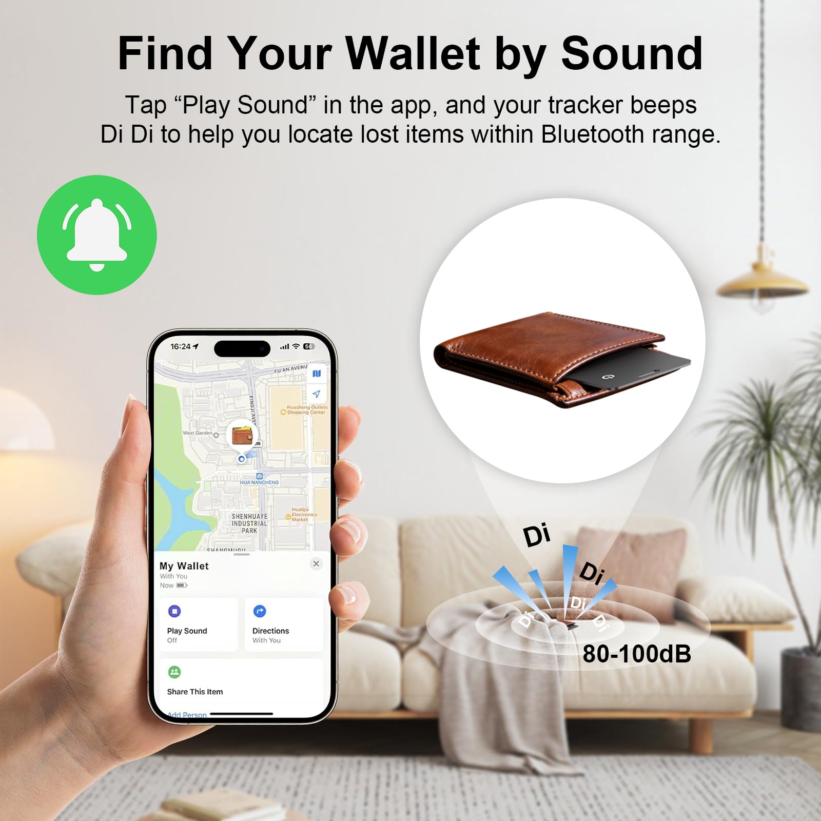 2 Packs Wallet Air Tracker Tag (Apple MFi Certified) Compatible with Apple Find My (iOS Only), Card 0.06in Bluetooth Tracker for Wallets, Luggage, Passport, Wireless Charging, Anti-Loss Card Locator