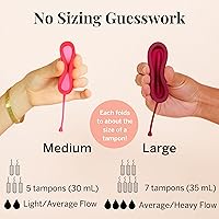 Vista 5 de Pixie Cup - 100% silicona de grado médico - Disco de período reutilizable más suave - Se inserta y se quita como un tampón - Capacidad de 5 y 7