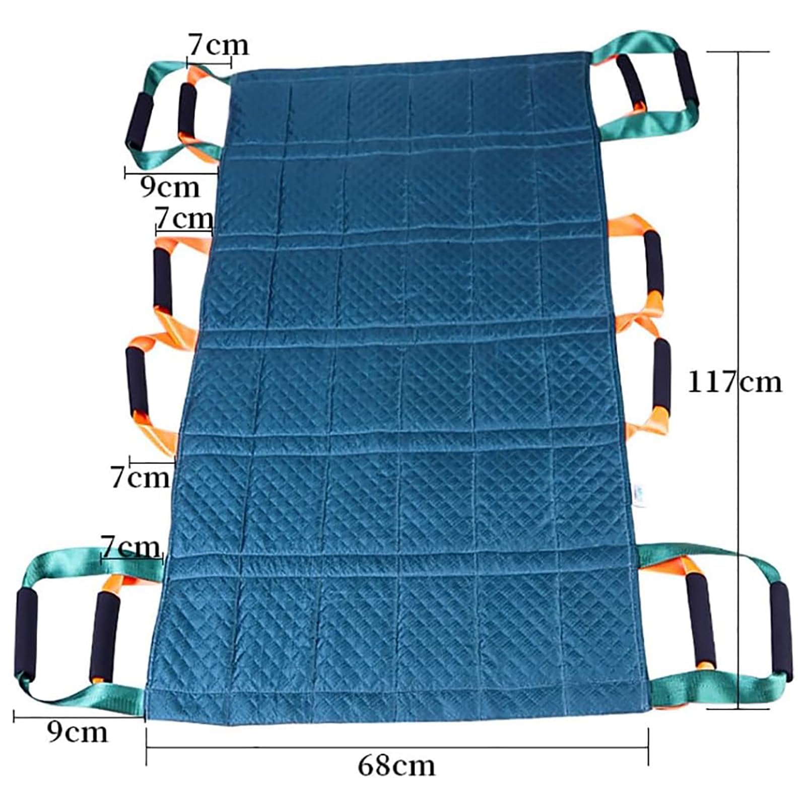Almohadilla de cama de transferencia de pacientes con 12 asas, sábana deslizante para cama de hospital, tabla de reposicionamiento para cuidadores