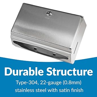 Bobrick 26212 ClassicSeries Stainless Steel Surface Mounted Paper Towel Dispenser, Satin Finish, 10-3/4