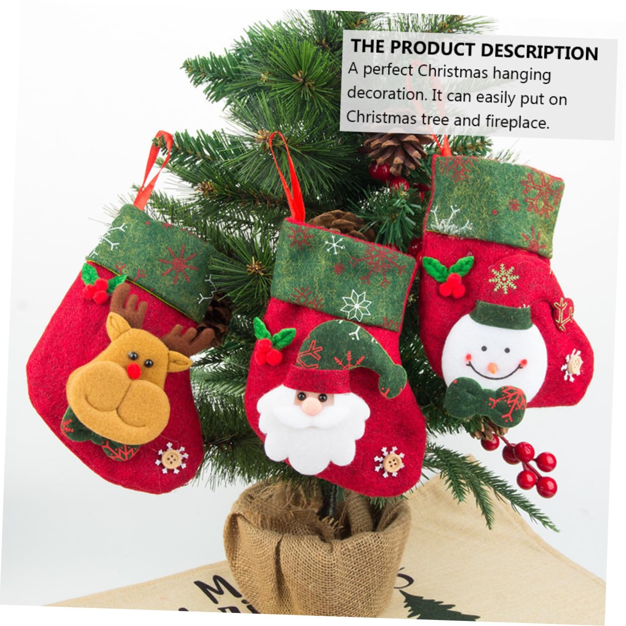 12stücke Teiliges Kleine Geschenktüten Aus Leichtem Faltbarem Material Als Weihnachtsbaum Anhänger Und Deko Für Kamin Und Festtage