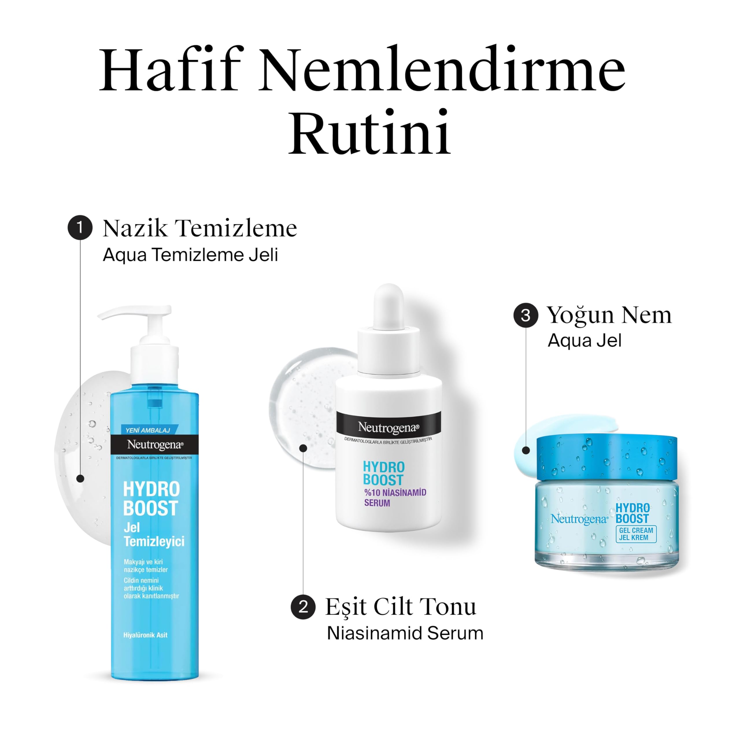 Neutrogena – Hydro Boost Jel-Krem (50 ml kavanoz) — Hyalüronik asit ve bitkisel trehaloz içeren hassas ciltler için nemlendirici krem — Taze ve ışıltılı bir cilt için nemlendirici jel