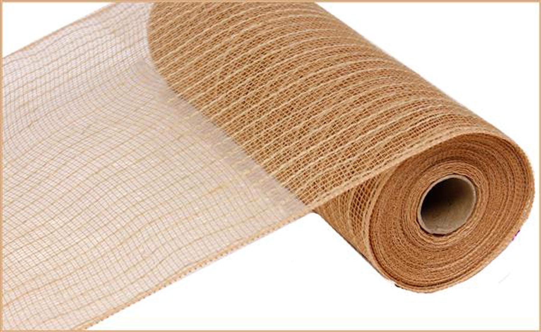 Poly Jute Burlap Deco Mesh, 10.5" x 10 Yards (Natural)