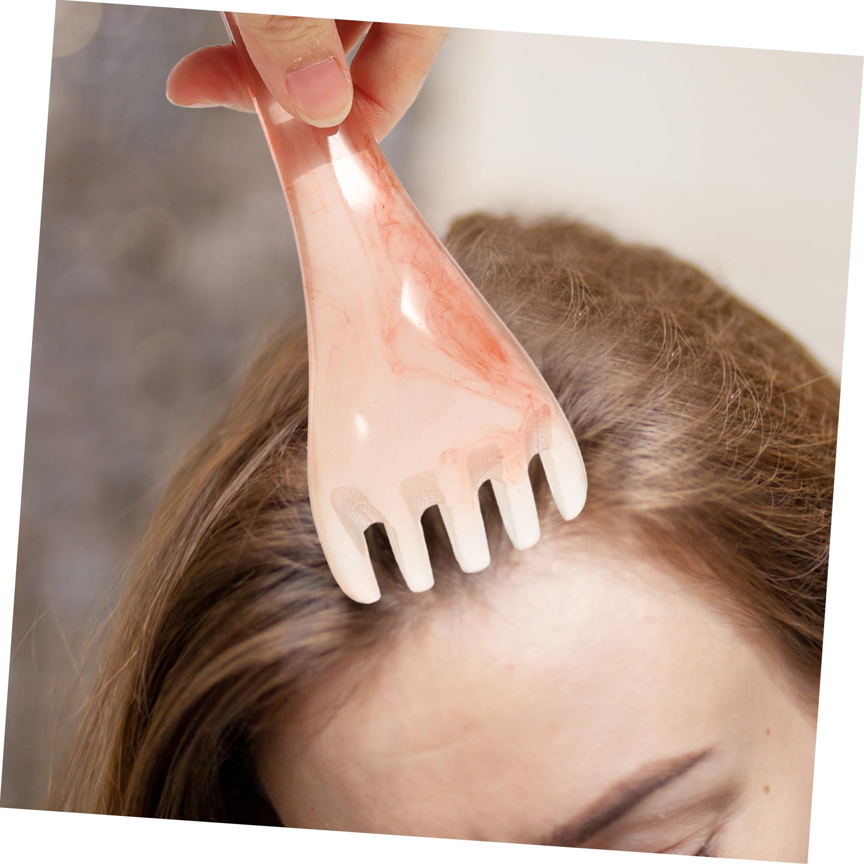 5 Piezas peine de masaje curvo cepillo para el cuero cabelludo masaje para el cabello herramienta de de cabeza cepillo de del cuero cabelludo cera de abejas