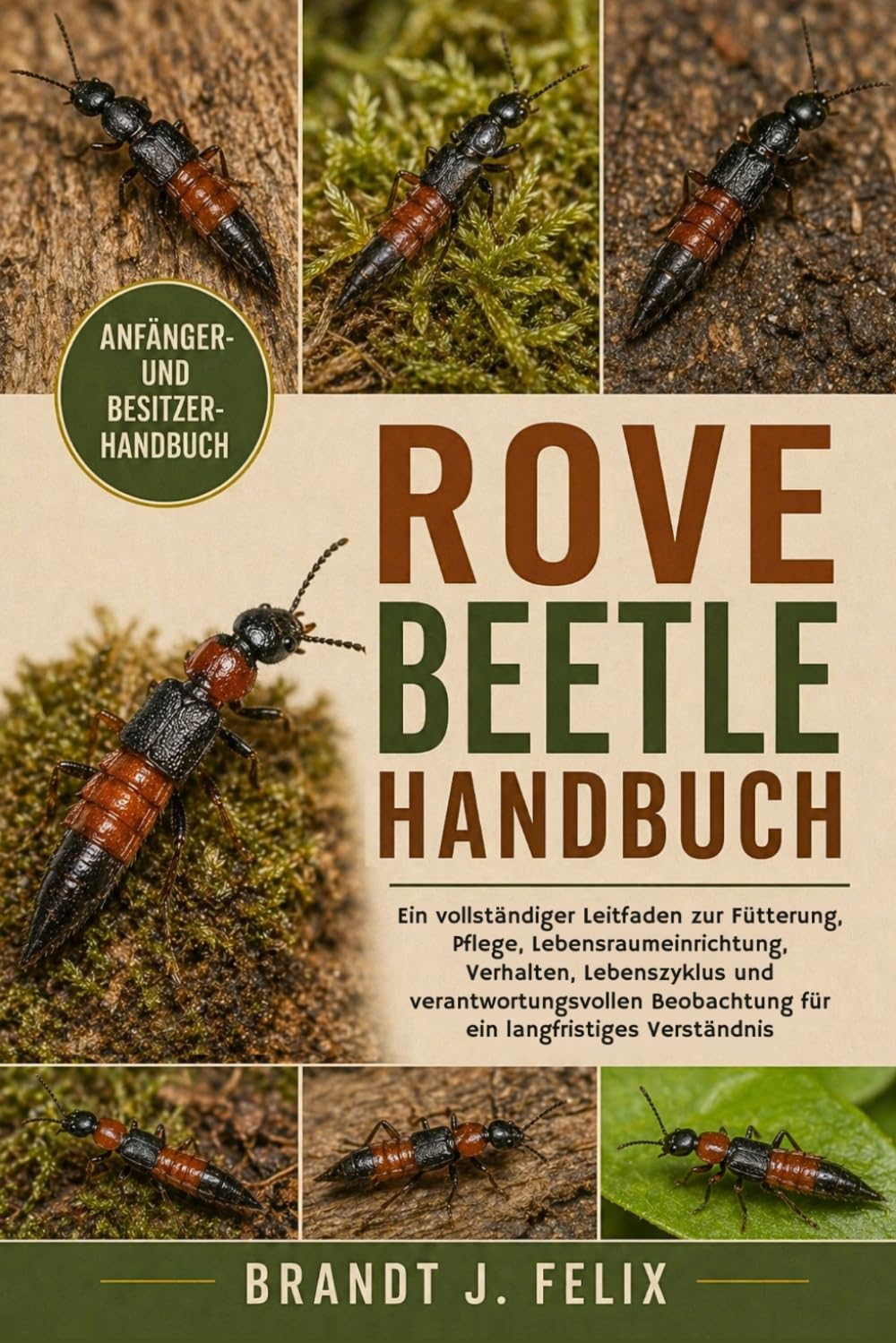 ROVE BEETLE HANDBUCH: Ein vollständiger Leitfaden zur Fütterung, Pflege, Lebensraumeinrichtung, Verhalten, Lebenszyklus und verantwortungsvollen Beobachtung für ein langfristiges Verständnis