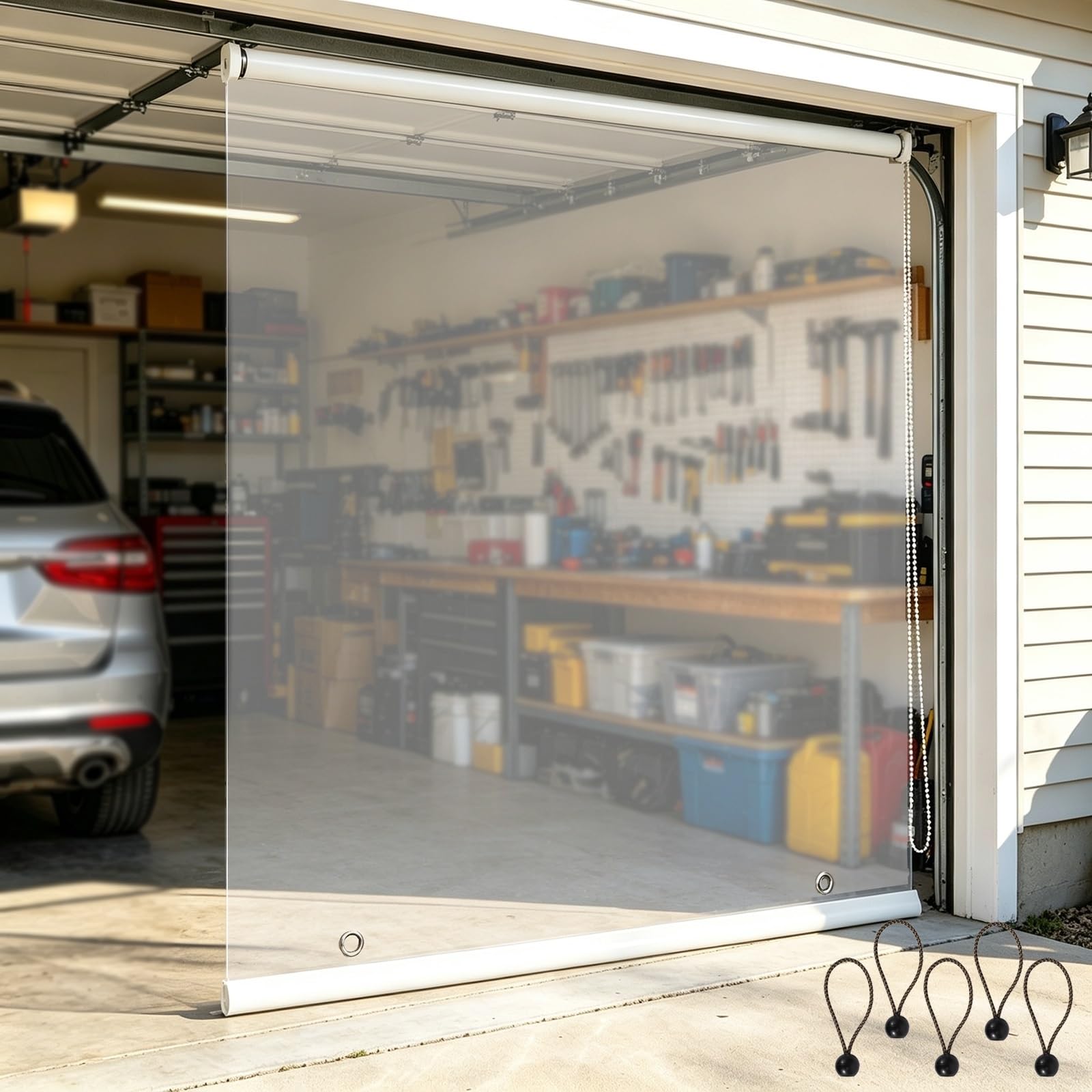 Estores Enrollables Transparentes Impermeables, Cortinas PVC para Patio
