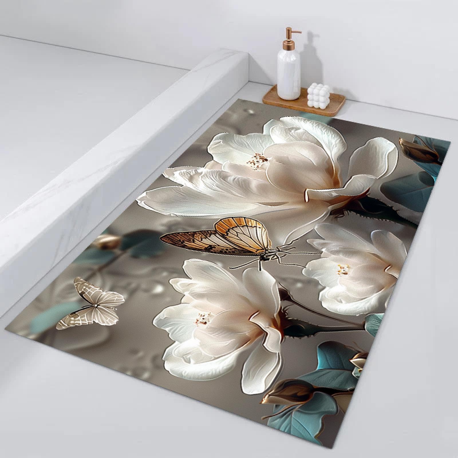 Tapis de salon fleuri 140x200cm antidérapant sous le canapé de la maison
