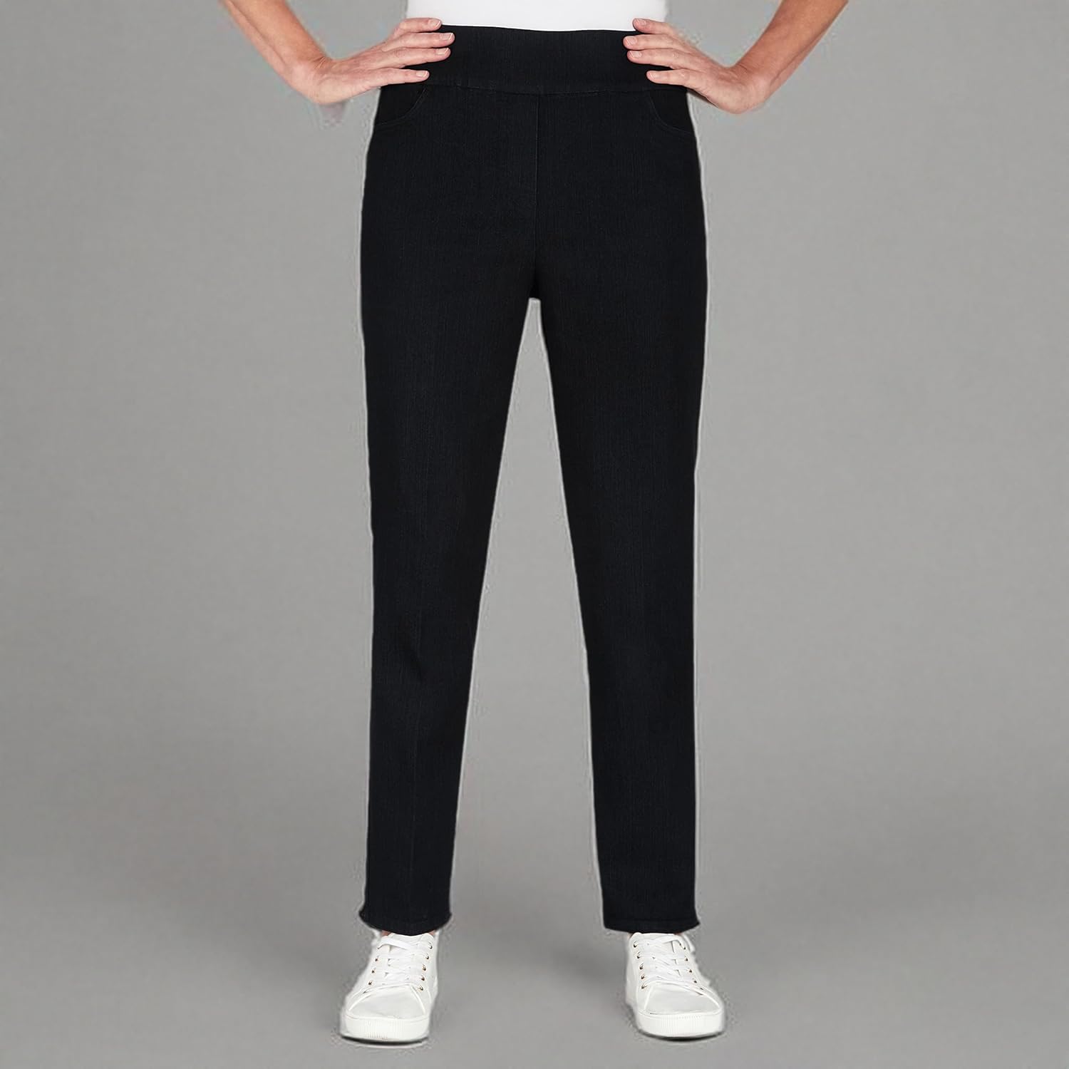 Alfred Dunner Womens Womens Petite Super Stretch Mid- Rise Average Length Pant - Image 11