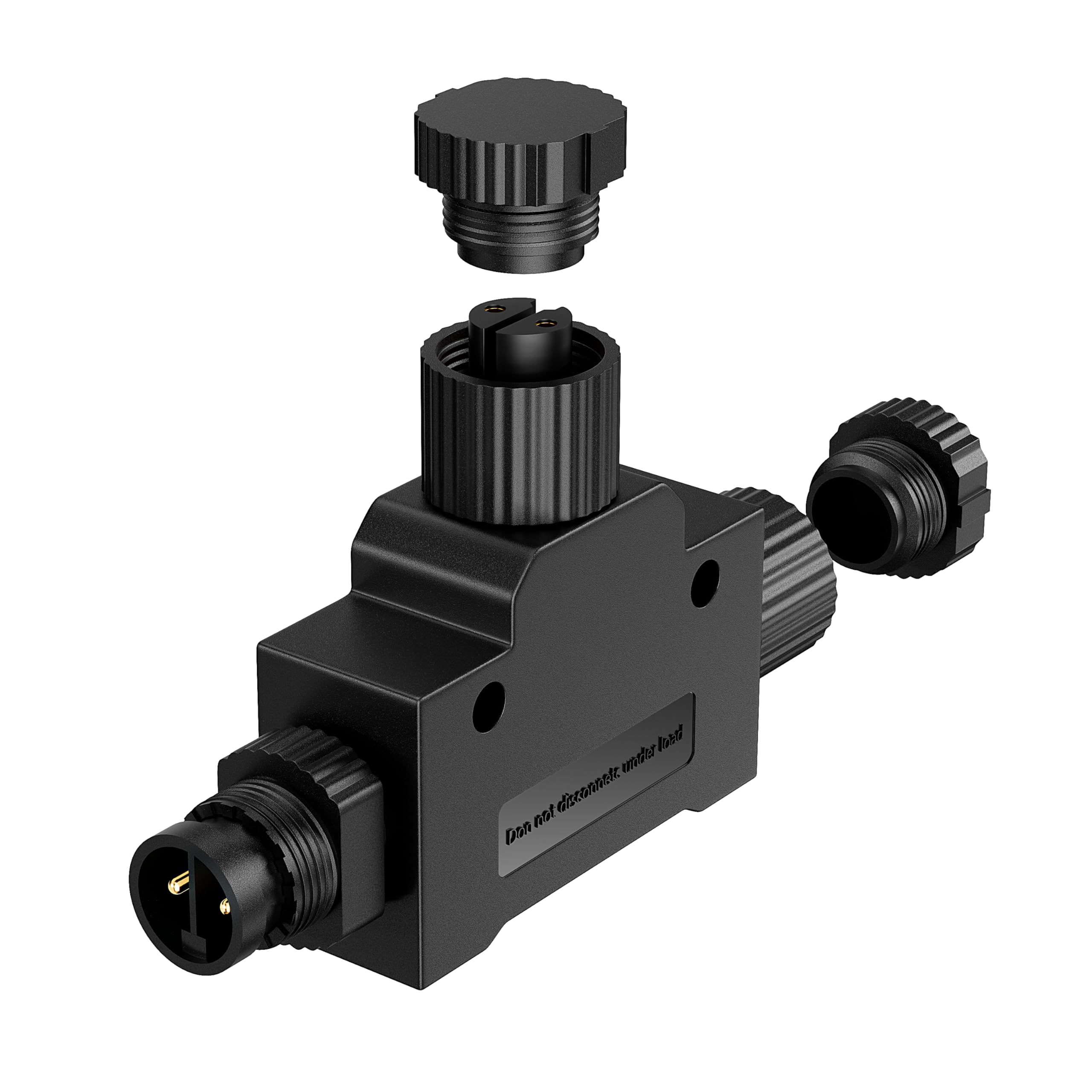 T Connector Compatible with Philips Hue Outdoor Low Voltage Lights: Weatherproof Power Supply to Customize Smart Garden, Pathway, and Landscape