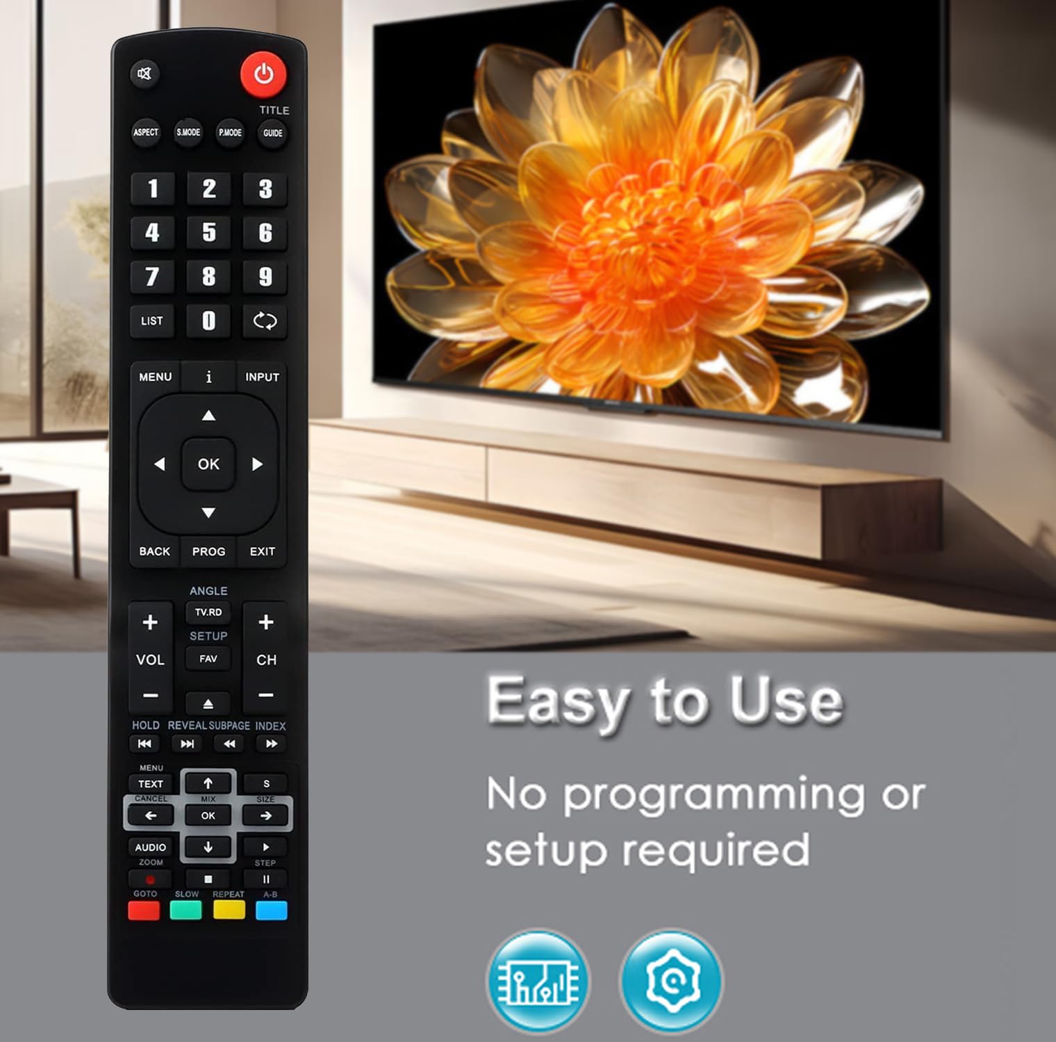 RM-C3174 Replacement Remote Control for JVC Smart TV LT-32C350 LT-32C351 LT-40C550 LT-40C551 LT-22C540 LT-24C340 LT-42C550 LT-49C550 LT-50C550 LT-55C550 - Image 2