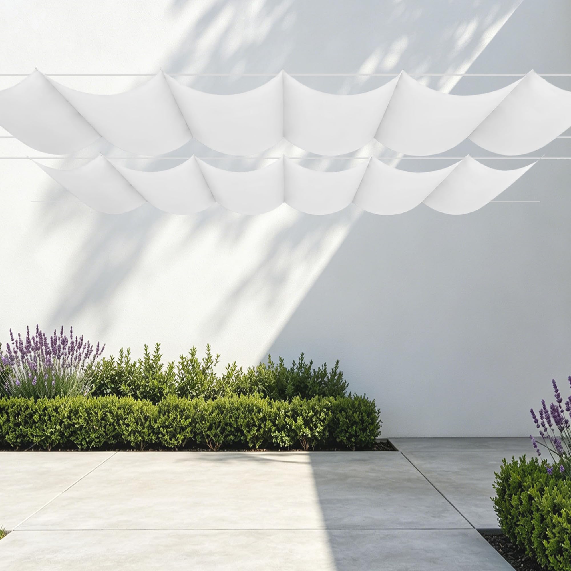 Voile ombrage rétractable vague 250x320 de haute qualité pour extérieur design