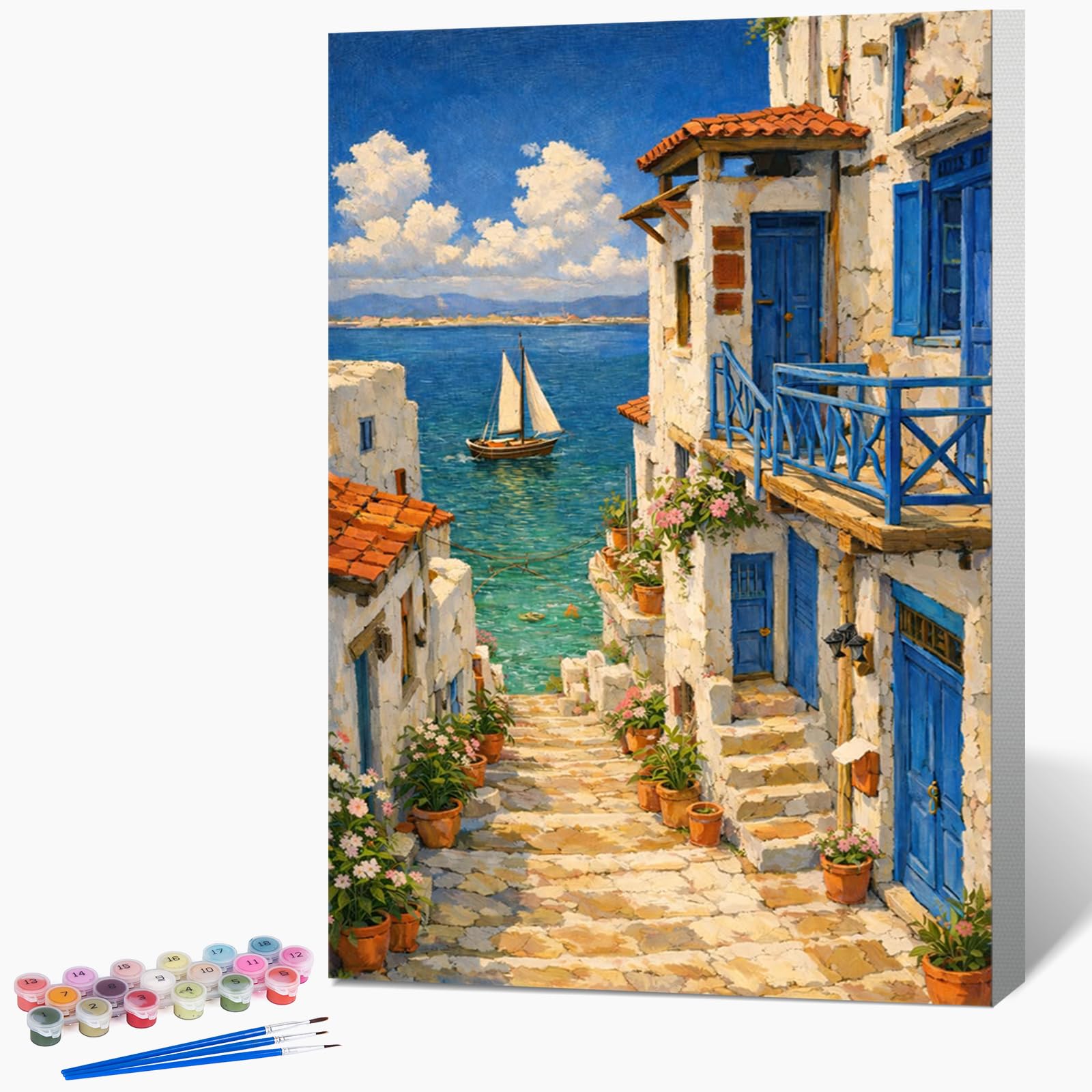 Querencia Landscape Paint by Numbers for Adults with Frame 8X12 in