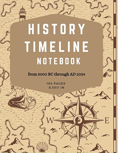 History timeline Notebook: my timeline book of world history notebook, Blank pages , from 5000 BC through AD 2024,Book of Centuries, Homeschool ... 104 Pages, 8.5" x 11"IN, for Schools, ...