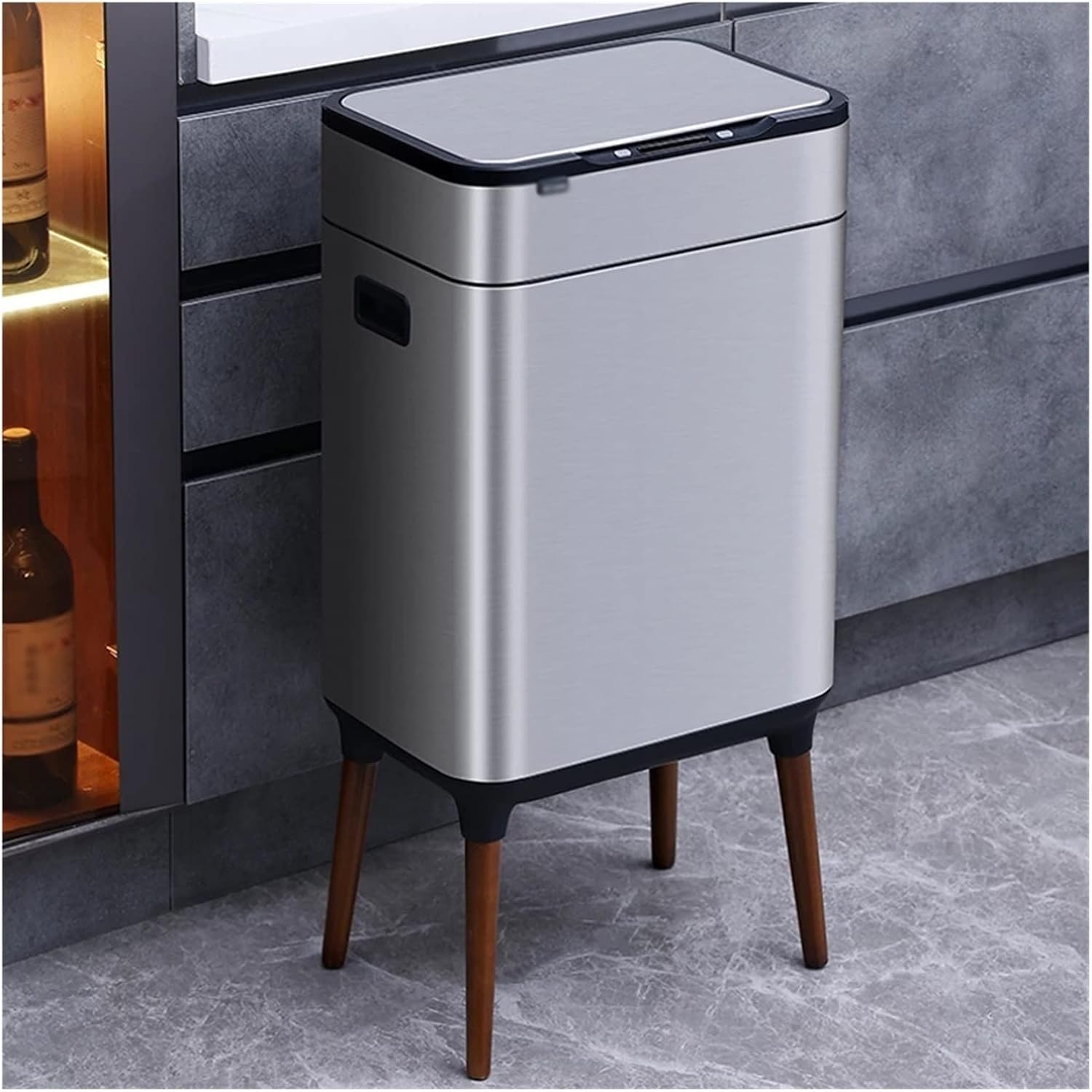 n/a Smart Sensor Trash Can Stainless Steel Trash Bin High Foot Rubbish Bin Kitchen Sorting Garbage Can Automatic Waste Bin n/a Smart Sensor Trash Can Stainless Steel Trash Bin High Foot Rubbish Bin Kitchen Sorting Garbage Can Automatic Waste Bin
