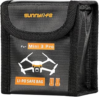CAPART Battery Safe Bag for DJI Mini 4 Pro/Mini 3 / Mini 3 Pro Drone Storage Bag Fireproof Safety Charging Bag (Medium*1pc)